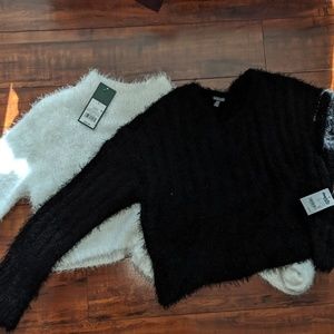 Fuzzy Cropped Sweaters